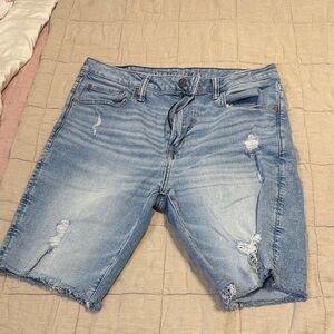 American Eagle Light Blue Denim Shorts